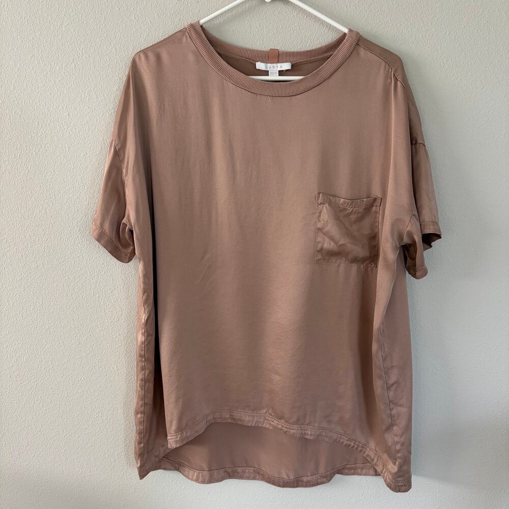 LUNYA Washable Silk Oversized Sleepshirt Mauve (XS/S)